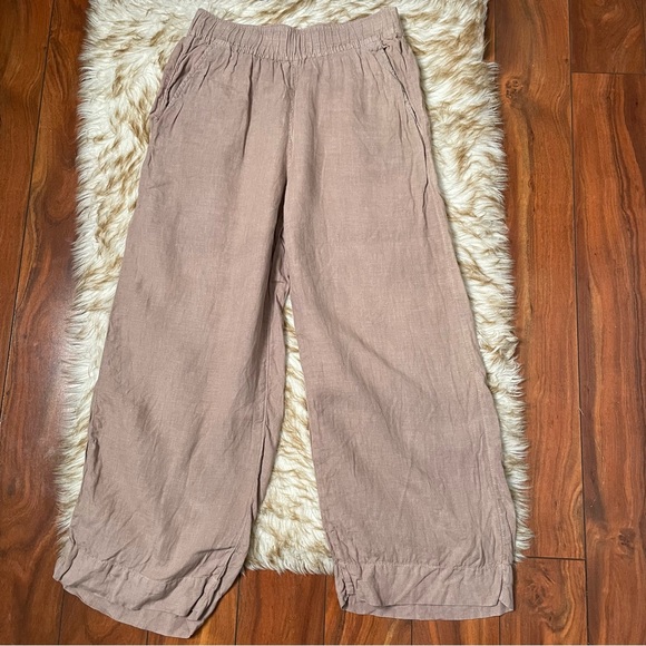 Tahari essentials 100% linen crop pant - Picture 4 of 4